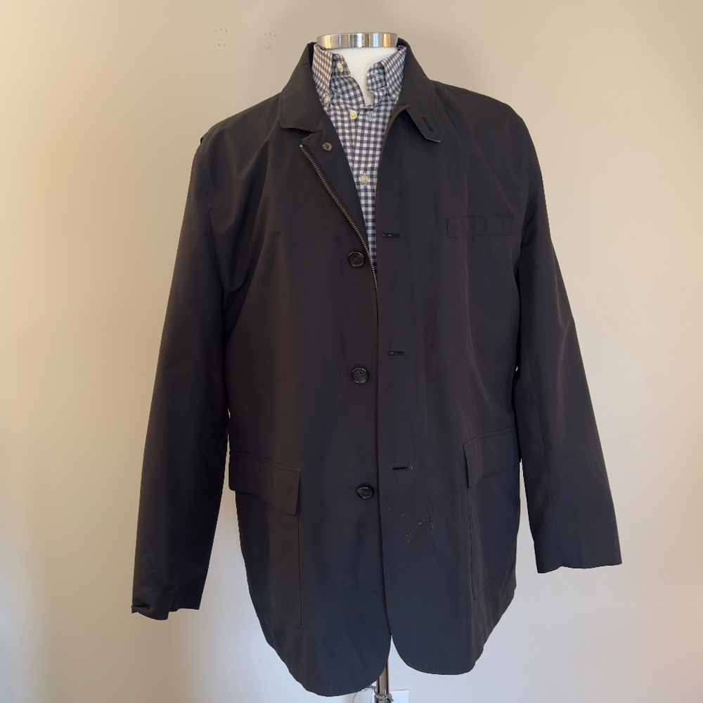Brooks Brothers 4-Button Lightweight Black Travel Jacket - Men's Large